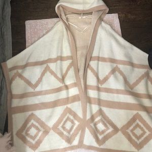 Anthropology MOTH hooded poncho one size